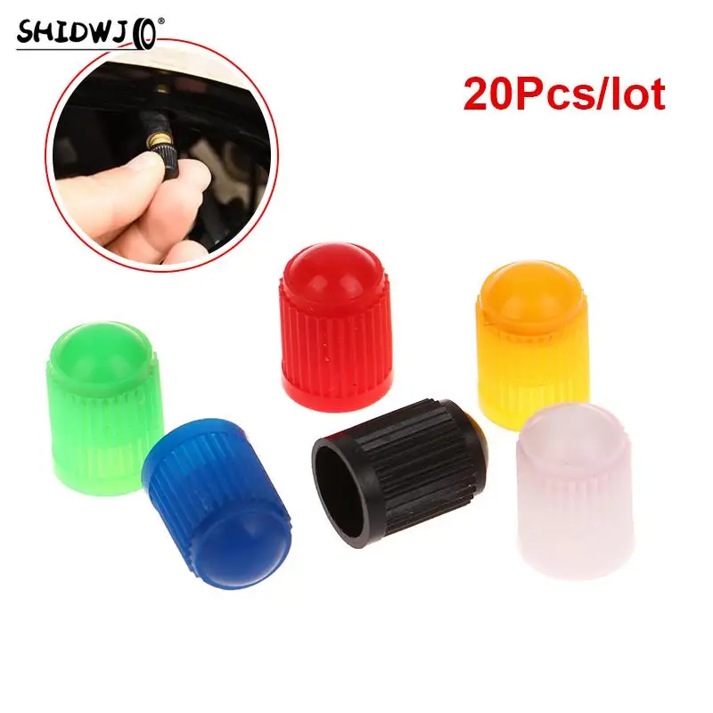 

1set Automobile Tire Valve Stem Cap Plastic Valve Dust Protection Cover Color Plastic Valve Cap With Sealing Ring