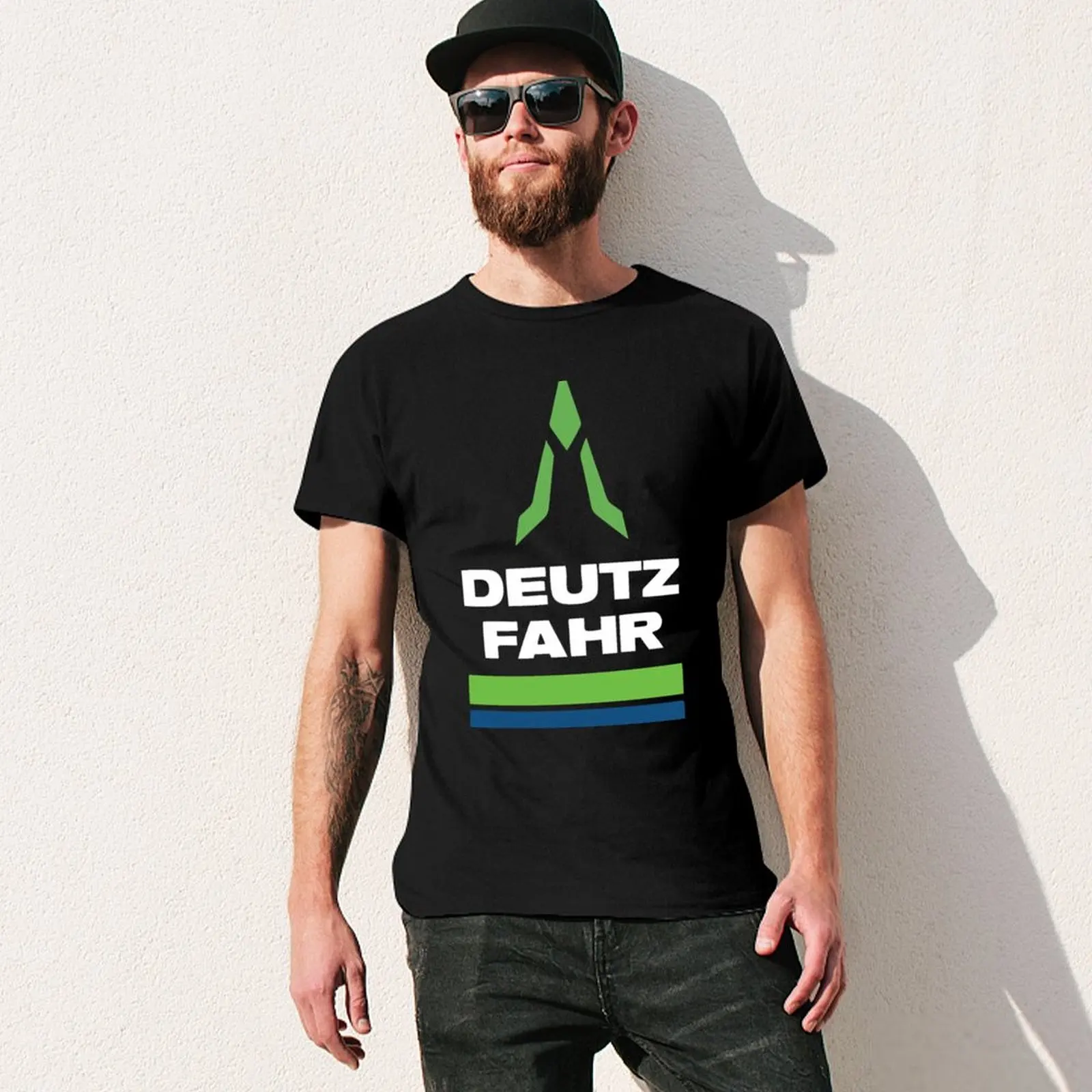 Фото ХИТ ПРОДАЖ - Футболка с логотипом Deutz Fahr, простая, модная, повседневная футболка №3