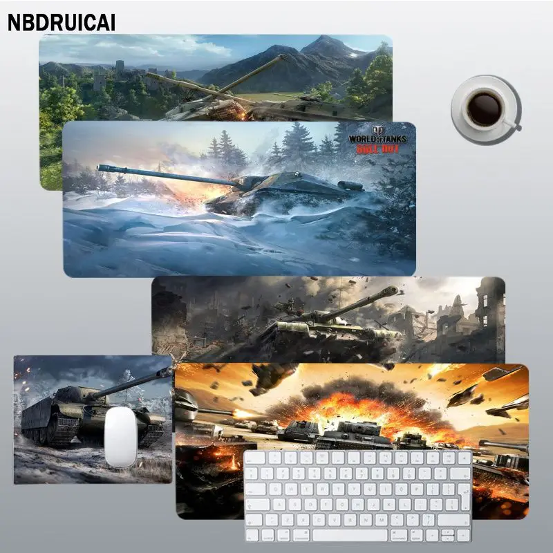 

World Of Tanks Top Quality Keyboards Mat Rubber Gaming Mousepad Desk Mat Size For CSGO Game Player Desktop PC Computer Laptop