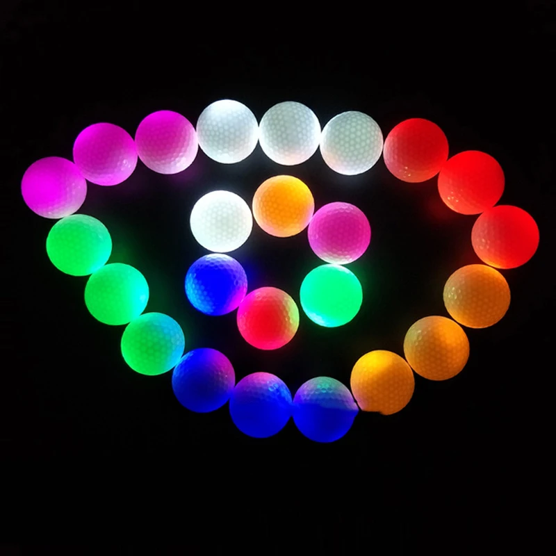 

Light Up Glowing LED Golf Ball Luminous Glow In The Dark Practice Golf Balls