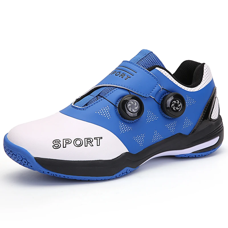 Professional Men Badminton Shoes Hard-Wearing Breathable Lightweight Quick Lacing Tennis Sneakers Plus Size 36-47