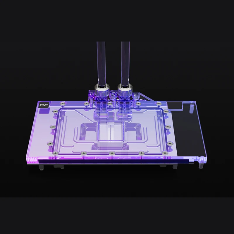 Водяной блок Alphacool Eisblock Aurora совместимый с Zotac Gaming GeForce RTX 4080 Trinity (OC)/AMP Extreme AIRO задней