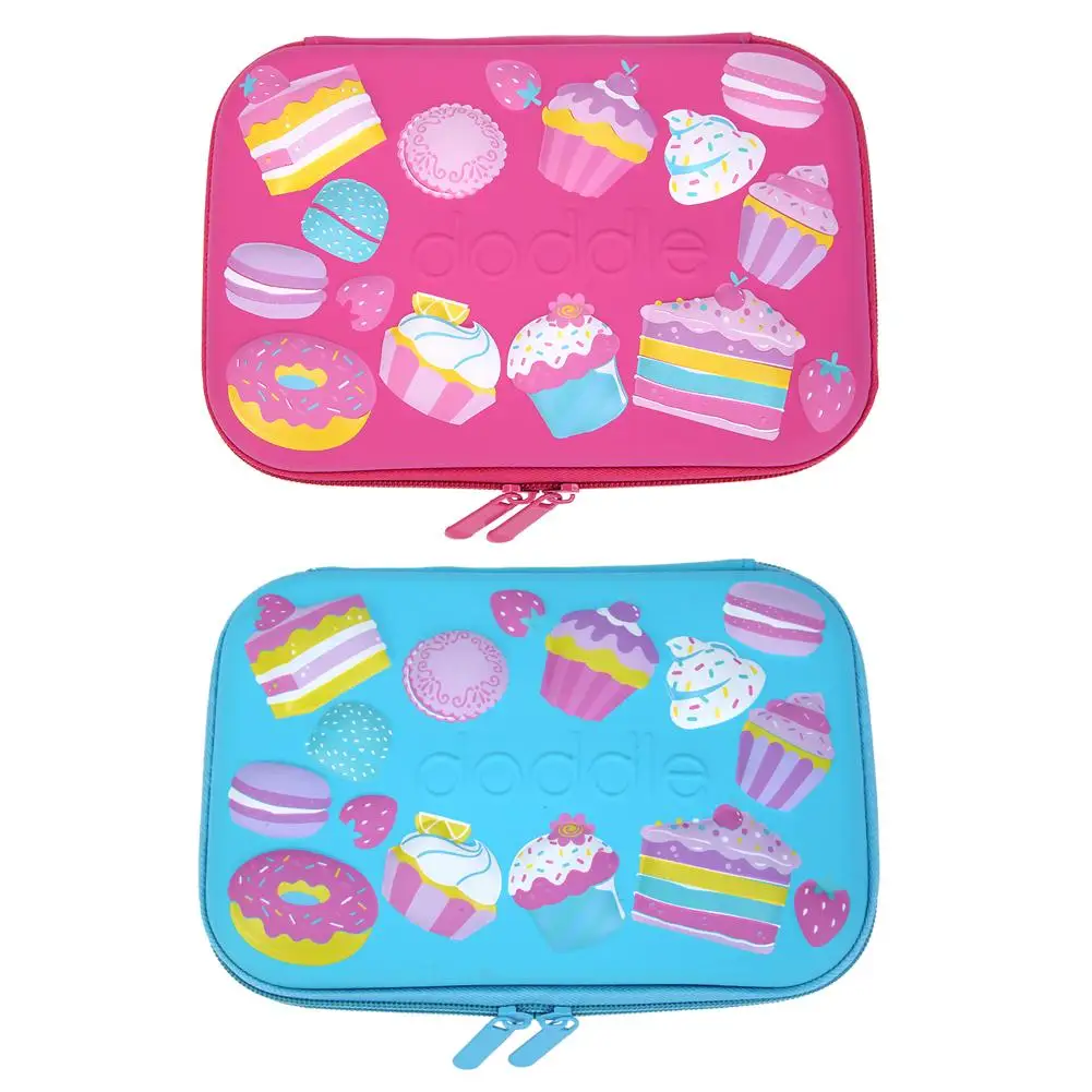 

Большой Вместительный пенал с мультяшным рисунком торта, легкий и деликатный Прочный 3D Пенал из ЭВА, канцелярские принадлежности, Φ 23x16x4 см