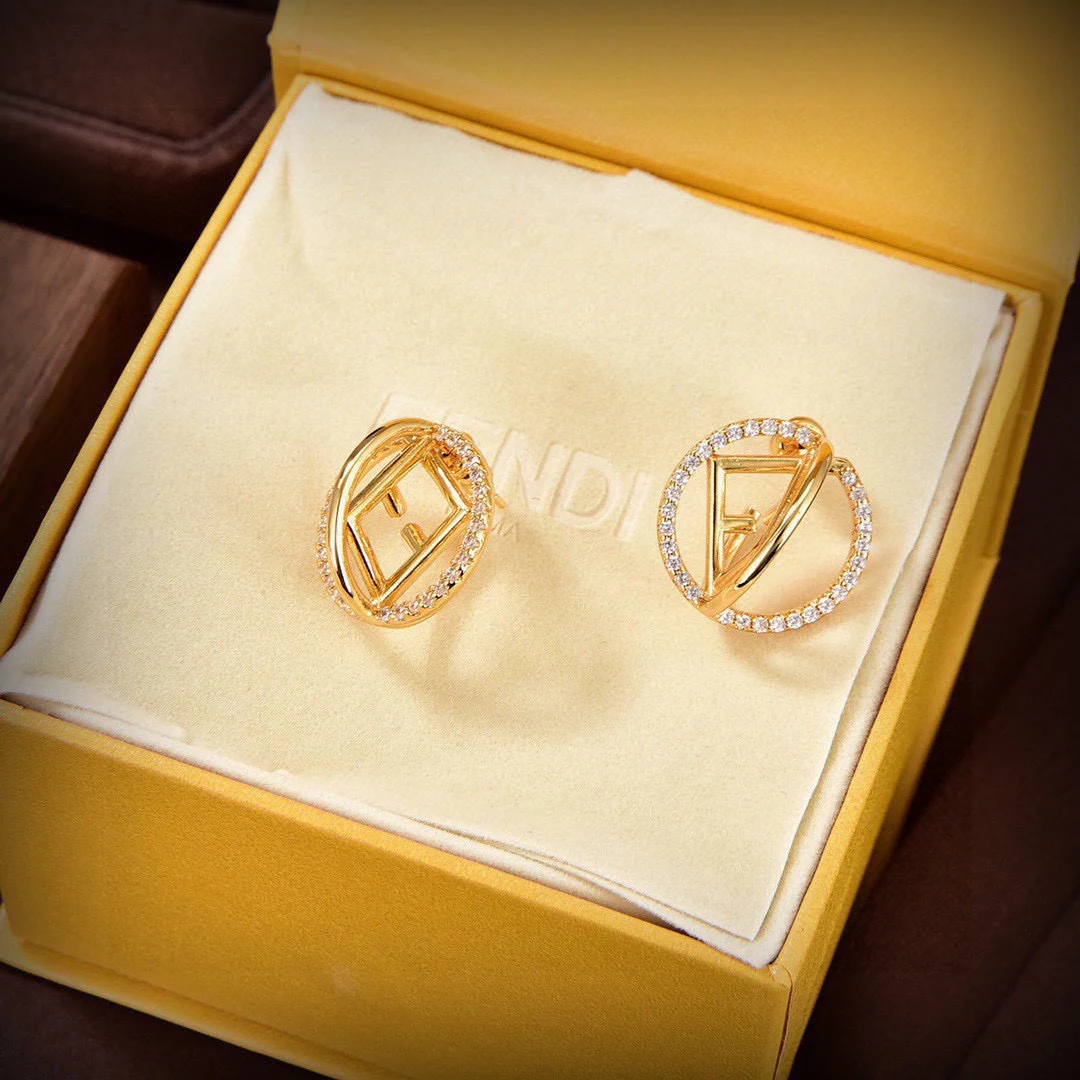 серьги Fendi Модные массивные серьга с для женщин женская свадебная Повседневная