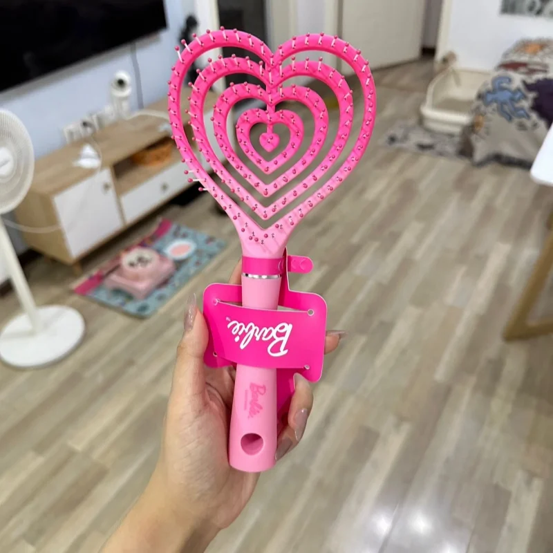Новинка 2024 года MINISO Barbie Aeries милое сердце пушистая костяная расческа сухая и