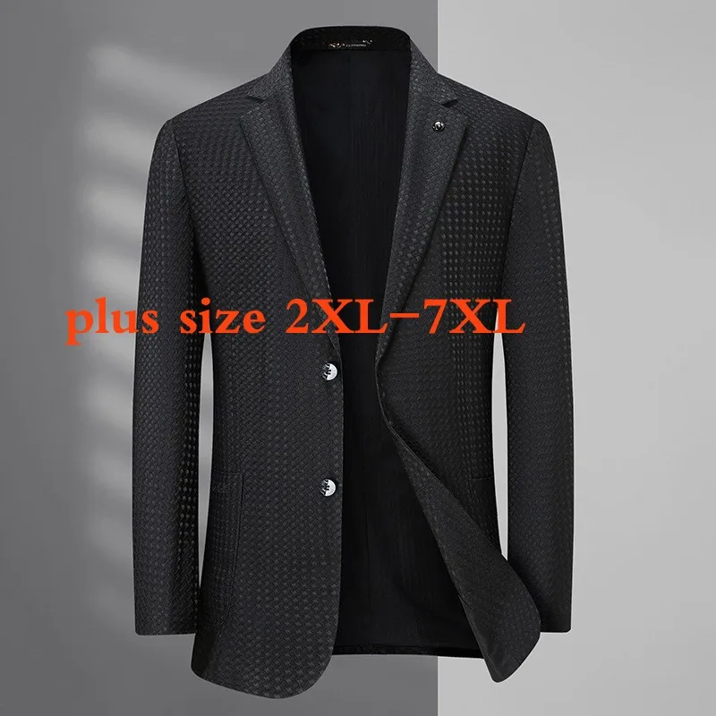 

New Arrival Fashion Men Bridegroom Dress High Quality Suit Luxury Light Casual Spring And Autumn Blazers Plus Size 2XL-6XL 7XL