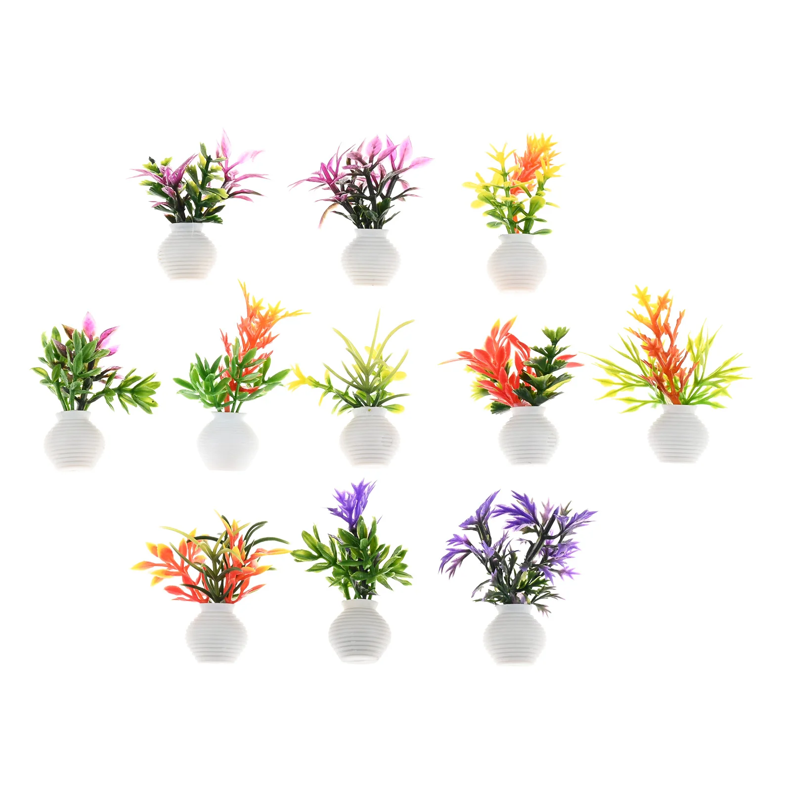 

Миниатюрный Мини-цветок в горшке для зеленых растений, имитация растений, кукольный домик, миниатюрная мебель для кукольного дома, домашний декор, 11 шт.