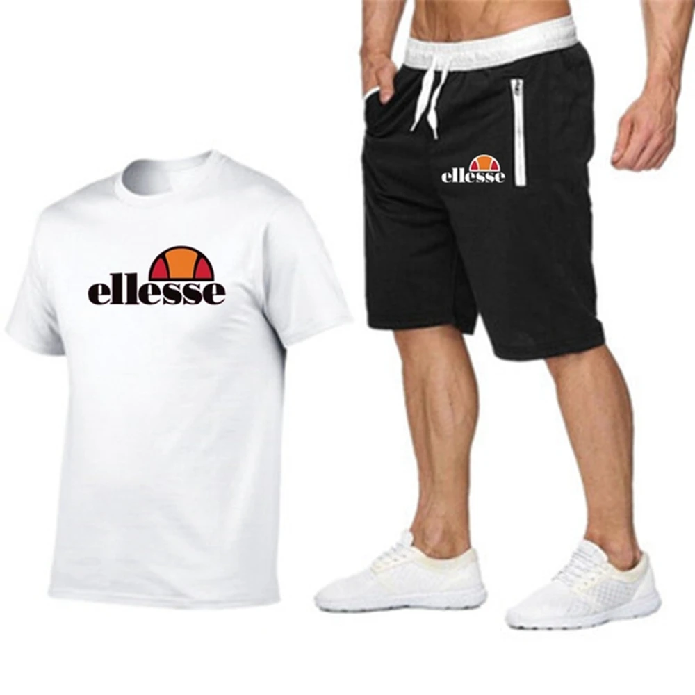 

Hot-Selling Summer T-Shirt Pants Set Casual Brand Fitness Jogger Pants T Shirt Hip Hop Fashion Men's Tracksuits2023