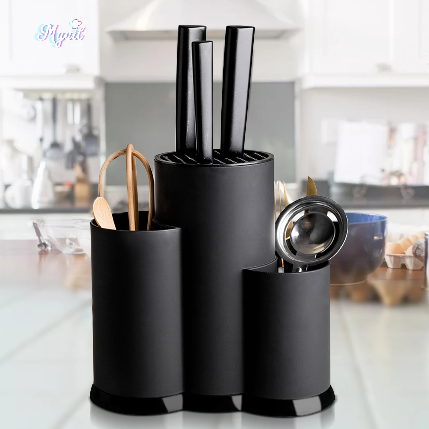 

Multi-Function Knife holder Utensil Holder Knife Block PP Flatware Drainer Storage Box Spoon Fork Kitchen Organizer Rack