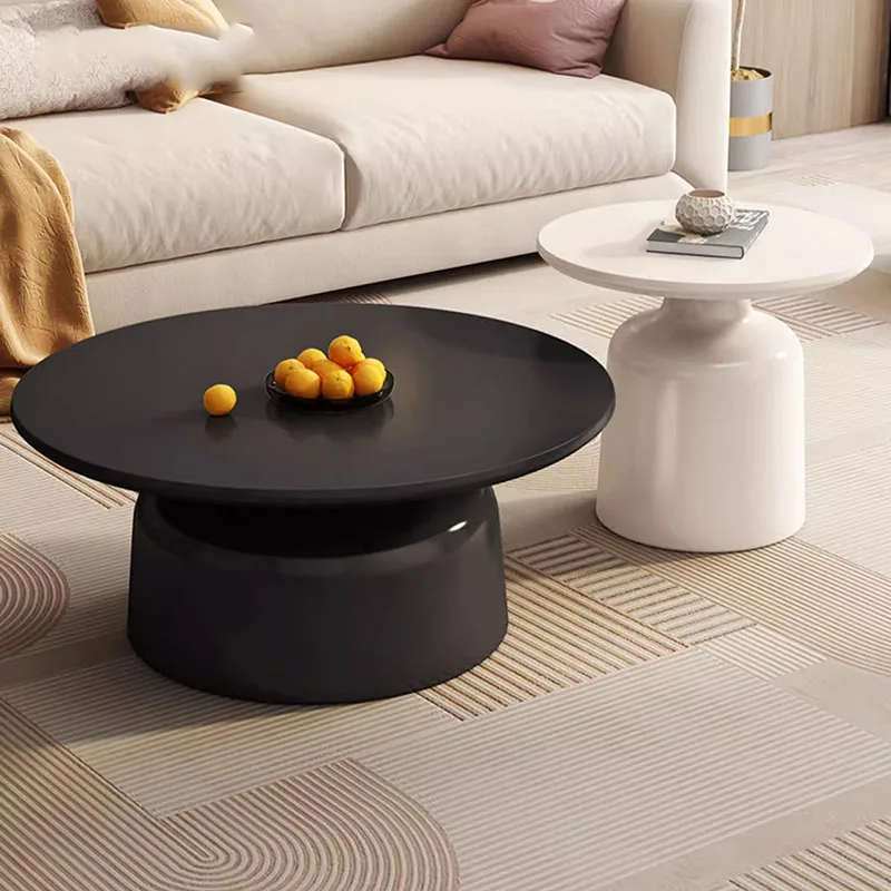 Набор круглых напольных кофейных столиков оригинальный компактный домашний