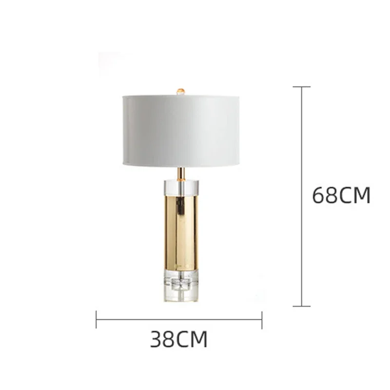 Роскошная настольная лампа в скандинавском стиле для гостиной золотая