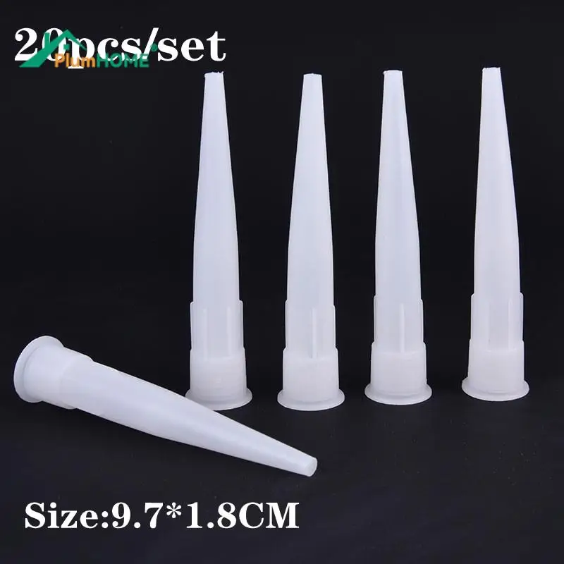

20Pcs Caulking Gun Nozzles Plastic Glass Glue Nozzles Sealant Silicone Caulking Tips