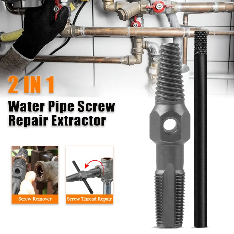 

1/2'' 3/4'' Dual Use Double Head Screw Extractor Pipe Broken Bolt Damaged Screw Drill Bits Remover Multifunctional Hex Connector