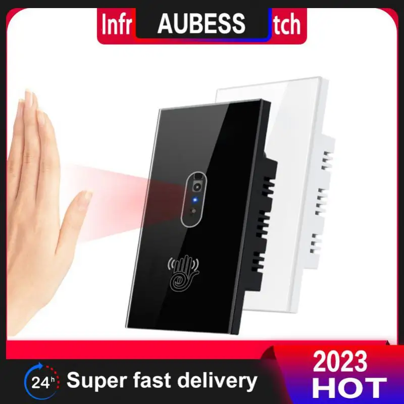 

2/3/5 шт. инфракрасный индукционный волновой переключатель без касания 3 вт-300 вт панель из закаленного стекла домашняя автоматизация без нейт...