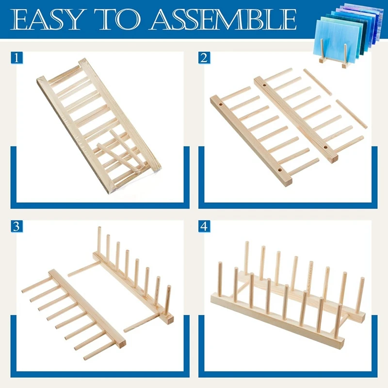 Стеклянный ящик для хранения из 4 предметов бамбуковая подставка посуды цветных