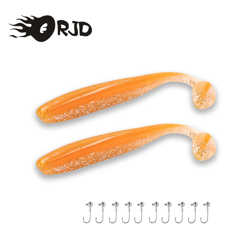 

ORJD 1.2g/1.6g/2g/4.2g/9.5g Soft Fishing Lure Easy Shiner Wobbler Silicone Double Color Artificial Swimbaits Carp Fishing Track