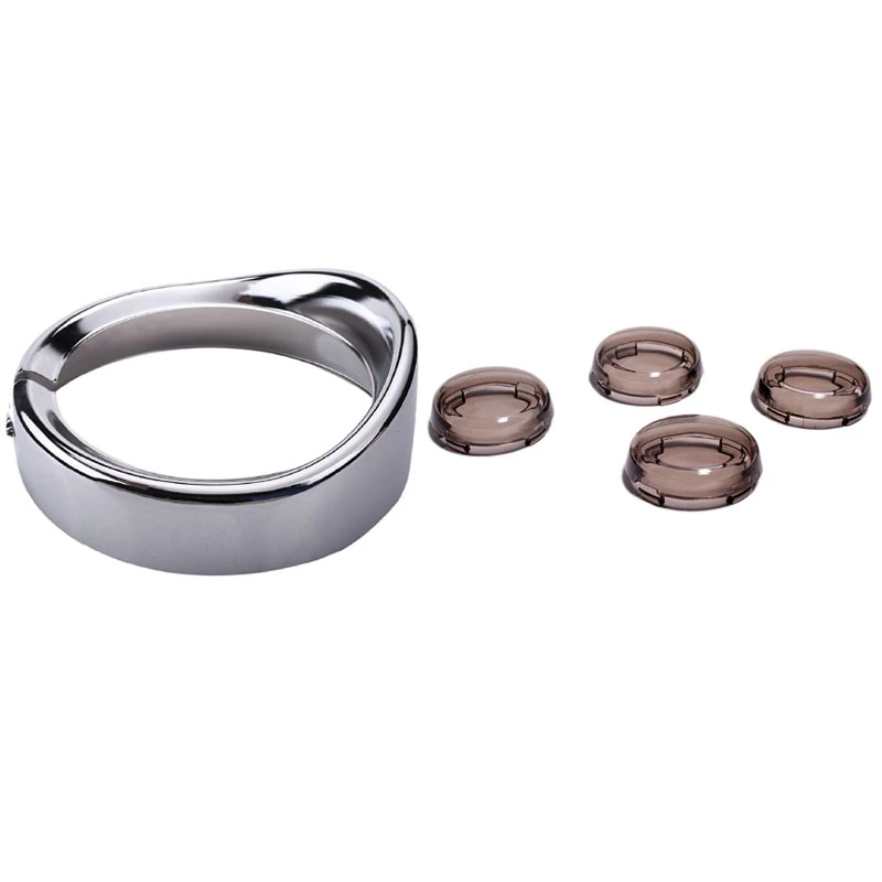 

5 Pcs Motorcycle Accessories: 4 Pcs Turn Signal Light Indicator Lens Cover & 1 Pcs 7 Inch Headlight Trim Ring Head Light