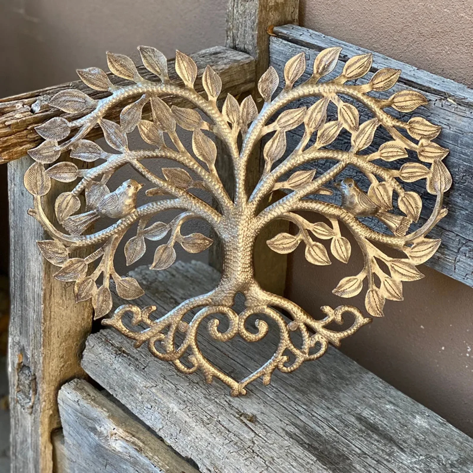 

Trees Of Life Heart Shaped Wall Decor Metal Wall Decor For Indoor Outdoor Unique Hanging Artwork Hanging Iron Artwork Decor