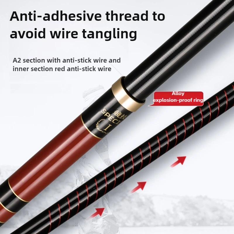 Удочка Anmanda Huaji из углеродного волокна для морской рыбалки 5 м телескопическая