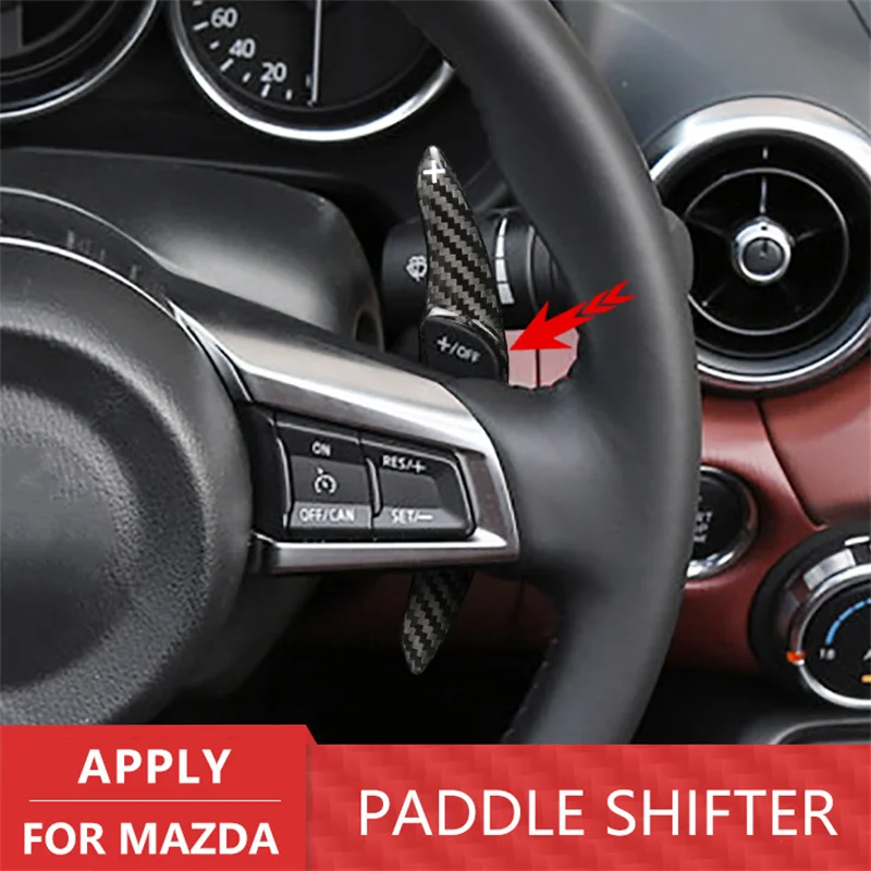 

For Mazda Axela Atenza CX-5 CX-4 MX-5 Fiber Paddle Shifter Gear Shift Shifter Steering Wheel Extension Accessories