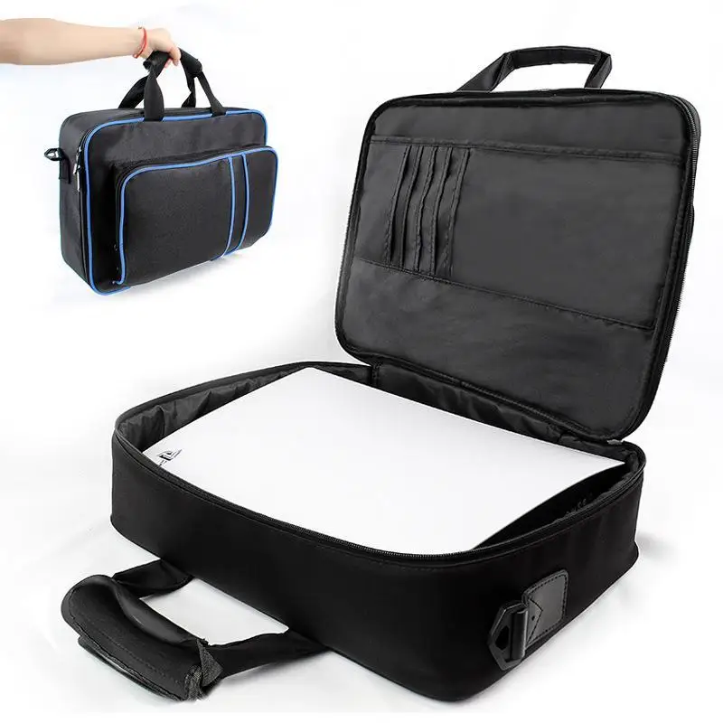 

Carrying Case for PS5 Travel Bag Storage Disc/Digital Edition and Controllers Protective Shoulder Bag for Game Cards Accessories