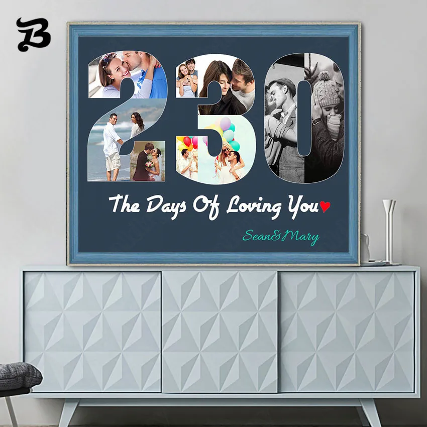 

Canvas Painting Wedding Photo Collage Custom Wedding Anniversary Gift Wall Art Custom Gift for Husband Wife Bedroom Decoration