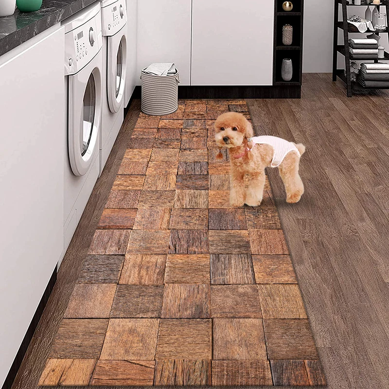 Противоскользящий водонепроницаемый коврик из полиэстера для кухни и ванной