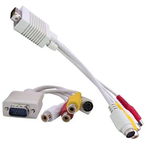 

Видеокабель трансформатор VGA 3RCA S 30 см 244006 6 S со скидкой