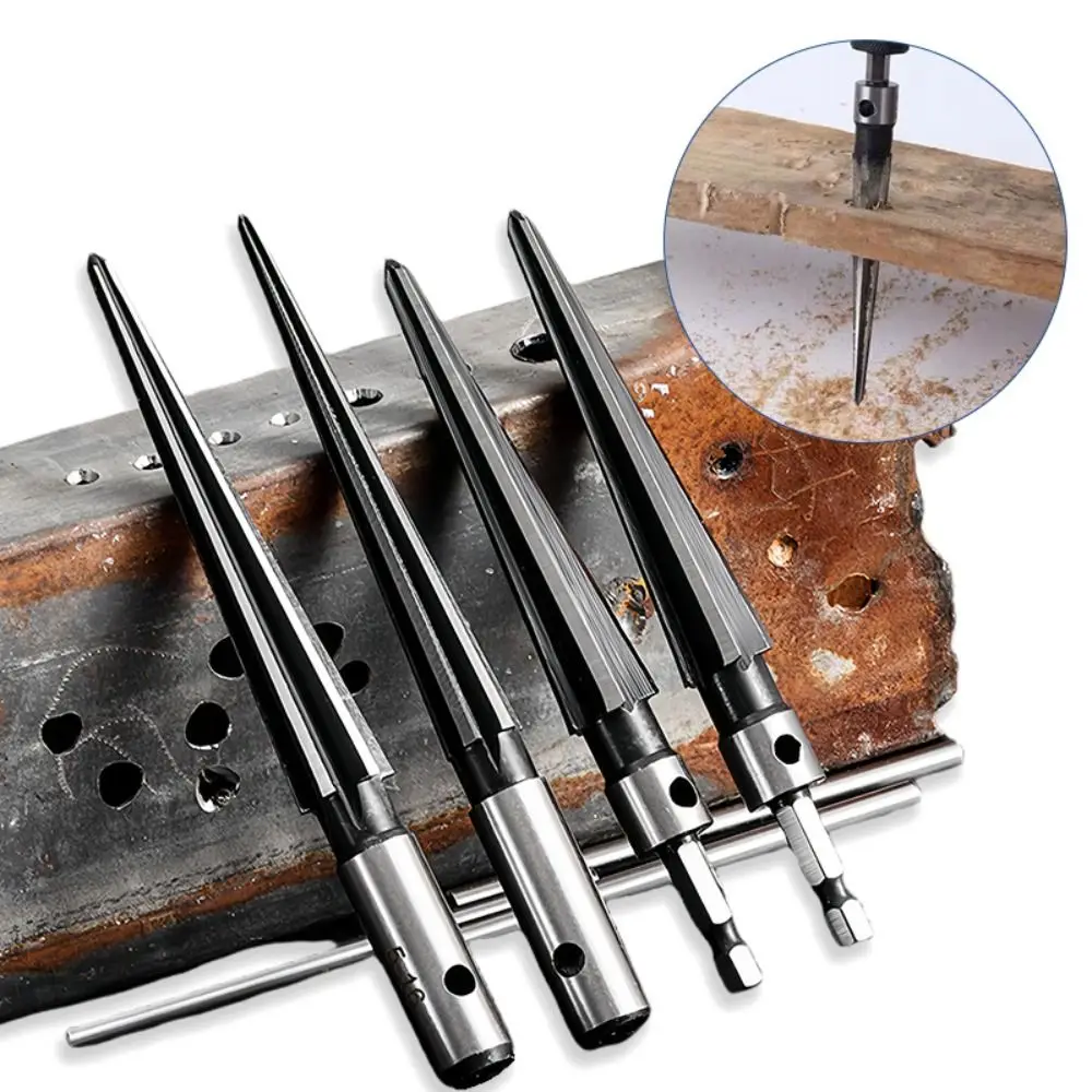 

Инструмент для конической развертки из углеродистой стали, набор конических разверток с шестигранным хвостовиком, ручной инструмент для открывания металлических отверстий, ручная развертка