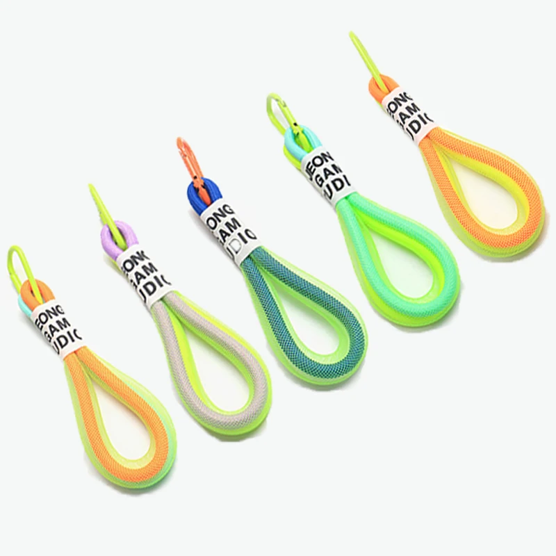 1 шт. двухцветная Пряжка флуоресцентные сетчатые подвески для сумки плетеные