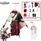 Косплей-костюм каэдехара казуха из игры Genshin Impact парик для Хэллоуина Карнавал Самурай каэдехара геншин костюмы для косплея полный комплект