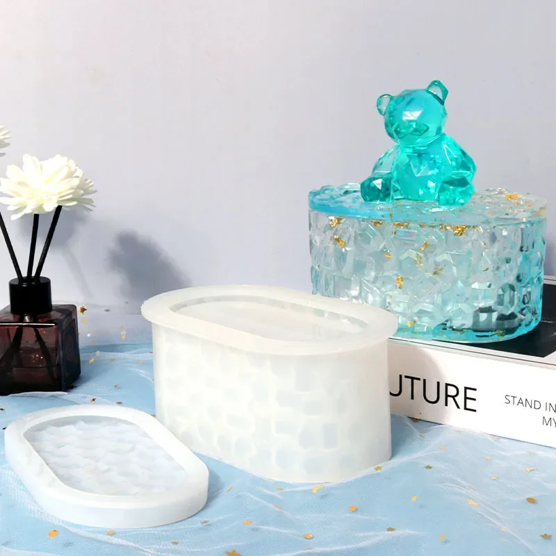 DIY Алмазный круглый бриллиант штабелируемый высокий ящик для хранения