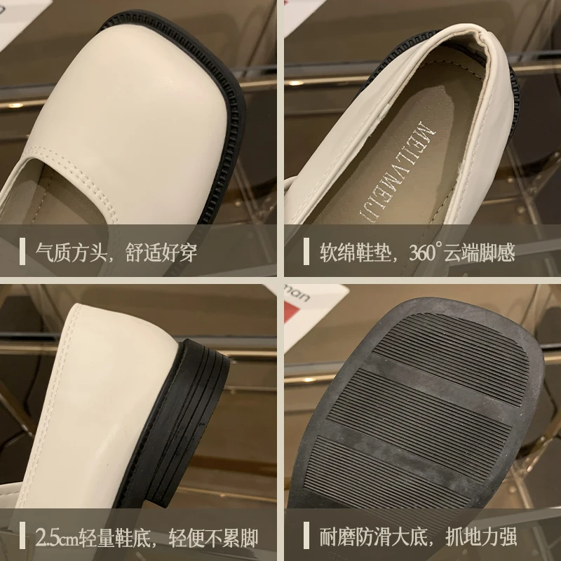 Женские туфли в стиле ретро женская обувь с квадратным носком летняя новая