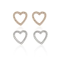 small and exquisite in summer the new heart shaped sweet and romantic s925 silver earrings can be used as birthday gifts