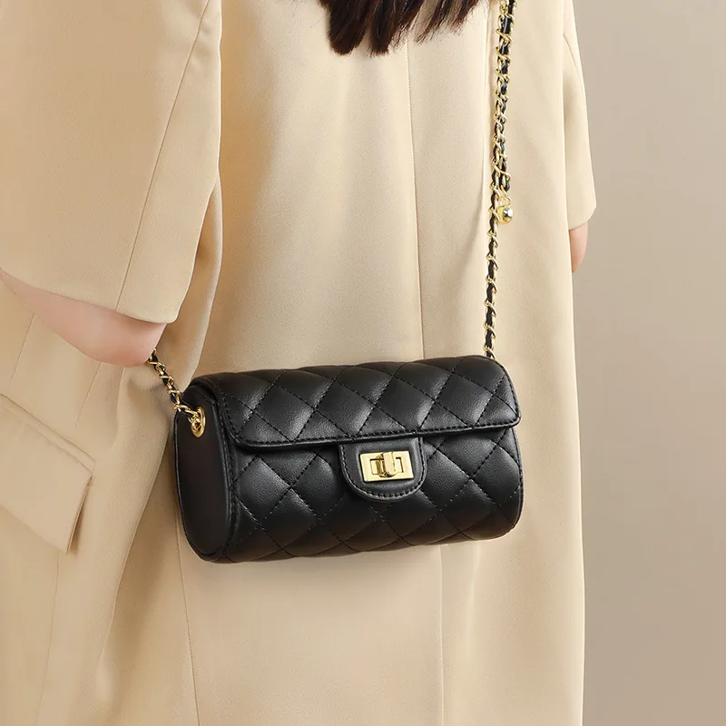 

Genuine Leather Women's Bag Chain Bag Crossbody Bag High Sense Chanel's Style One Shoulder Bag