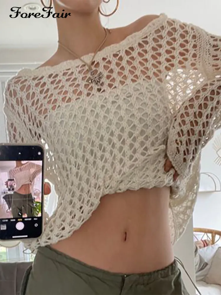 Женская Винтажная футболка без рукавов Forefair белая трикотажная с круглым вырезом