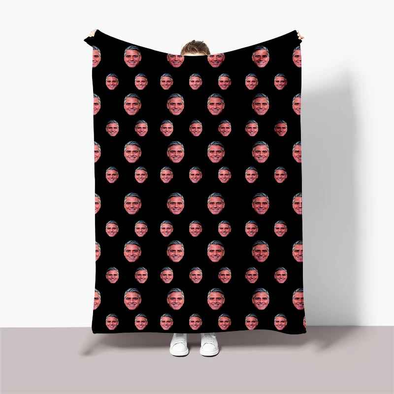 Забавный черный фон для фотосъемки с изображением лица индивидуальное одеяло