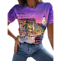 fashion woman blouses 2022 short sleeve t shirt 3d printing t shirt abstract art street casual loose oversized womens t shirt