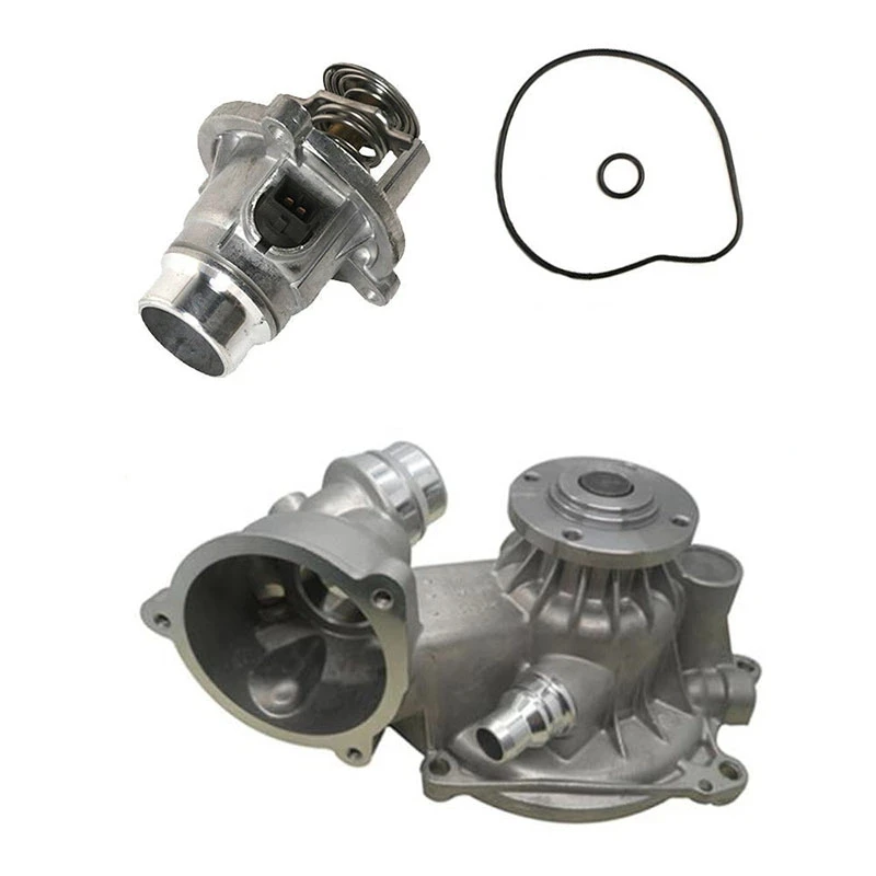 

Water Pump Engine Aluminum Cooling Thermostat Kit for 06-10 BMW 550i X5 750Li 4.8L 11537586885 11537502779