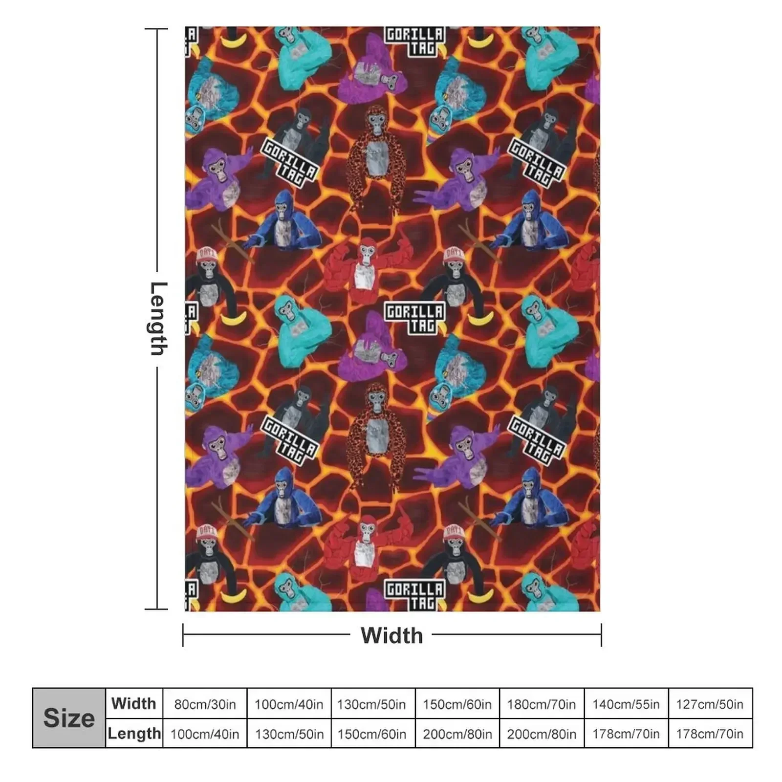 Одеяло Gorilla Tag Lava Monke Party плед для дивана-кровати одеяла