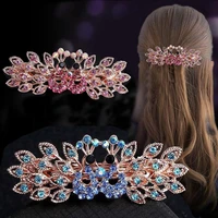 peacock rhinestone clip headdress is elegant beautiful and fashionable hair accessories