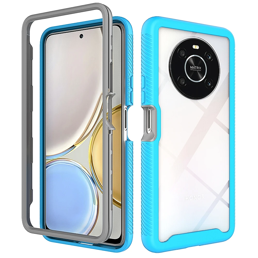 

Case for Honor X7 X8 X9 X30 V40 Lite Honor Magic4 Lite 360 Degree Full Body Protection Rugged Shockproof Clear Bumper Cover