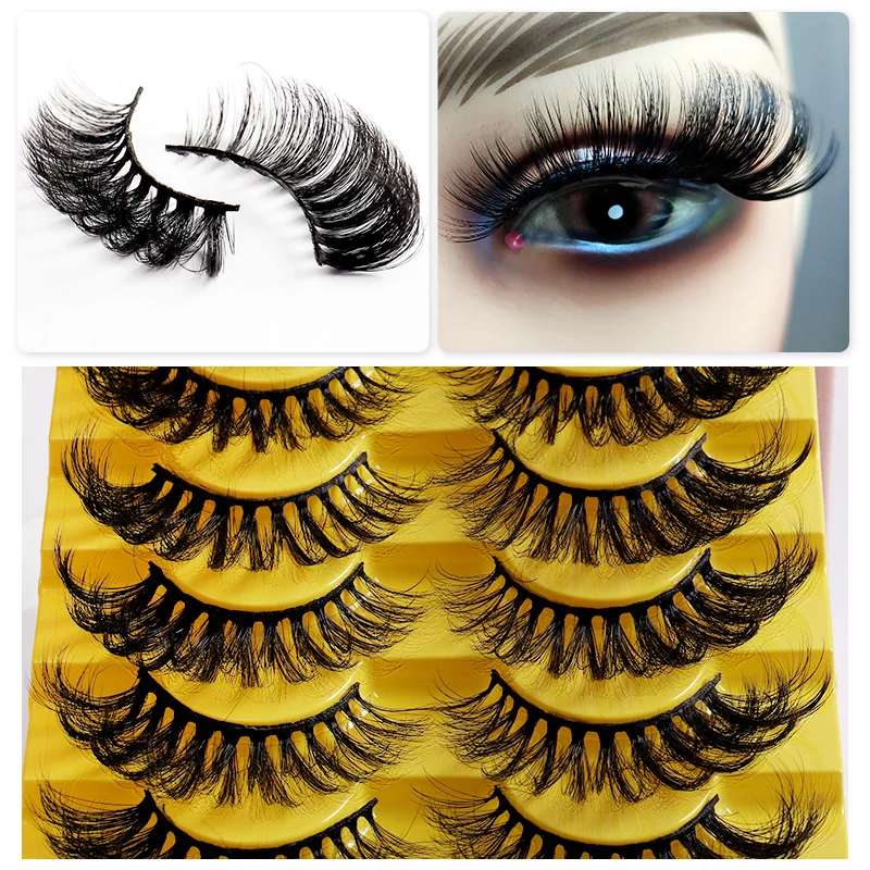 

Styles 9 pairs 100% Real Mink Eyelashes 3D Natural False Eyelashes 3d Mink Lashes Soft Eyelash Extension Makeup Kit Cilios