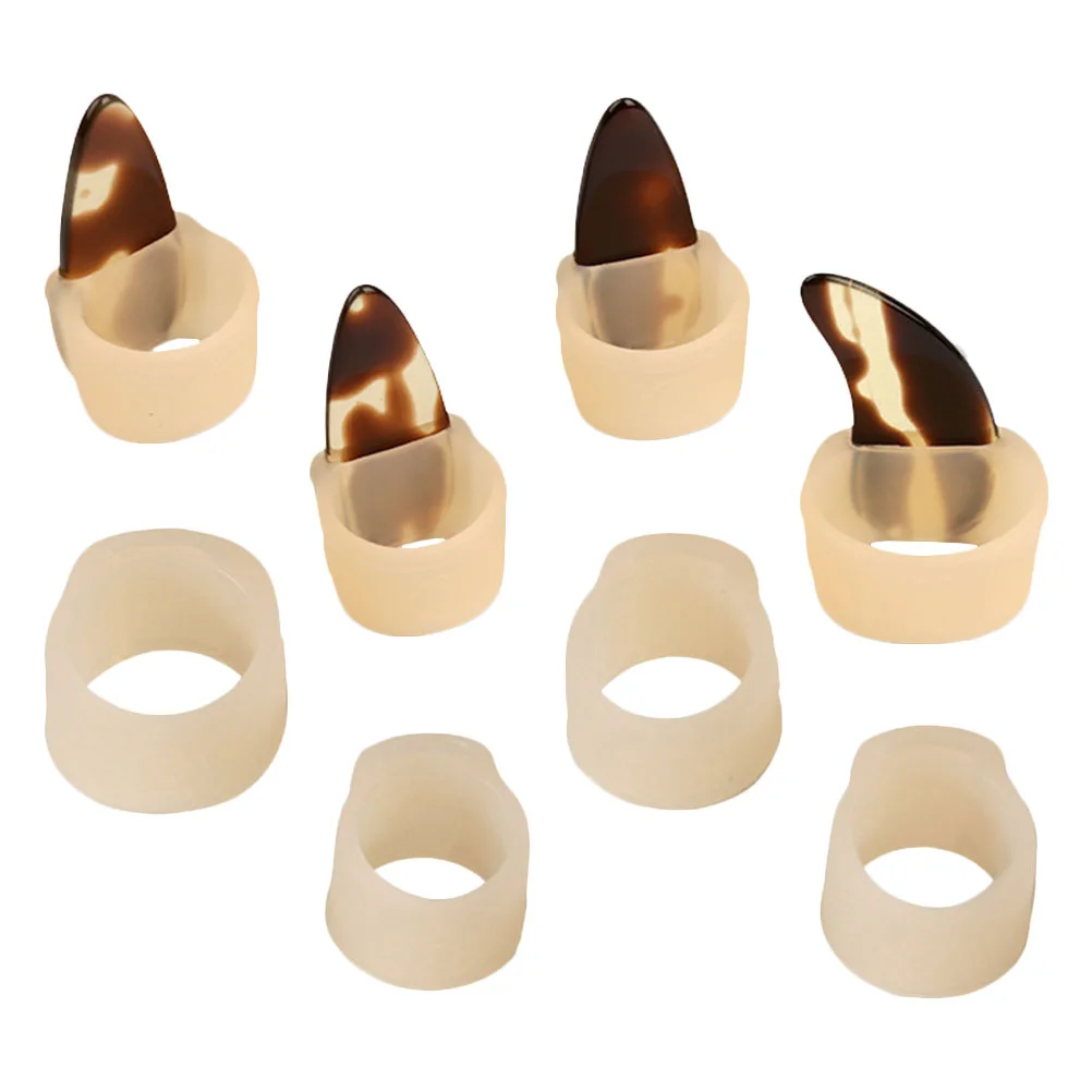 

Набор защитных чехлов для ногтей Guzheng, полезные Силиконовые протекторы, детские музыкальные инструменты