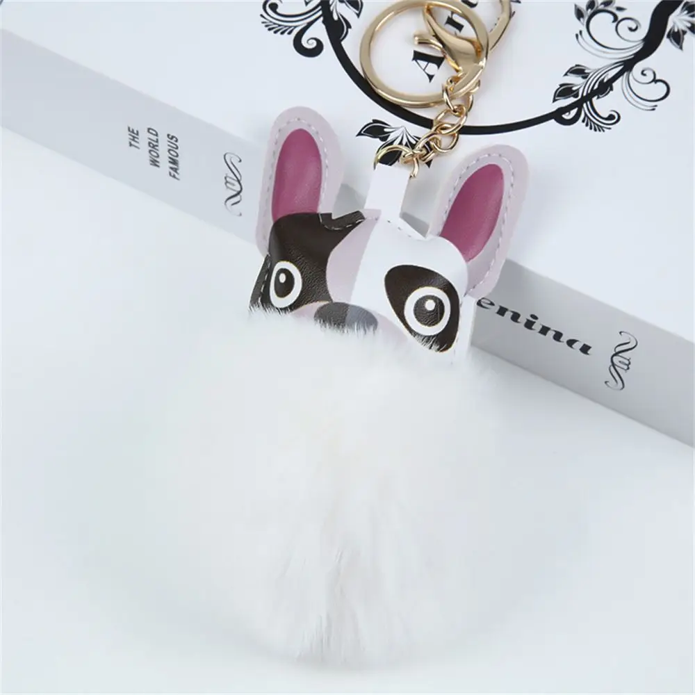 Прекрасный мультяшный брелок с помпоном для собаки сумка подвеска ключей