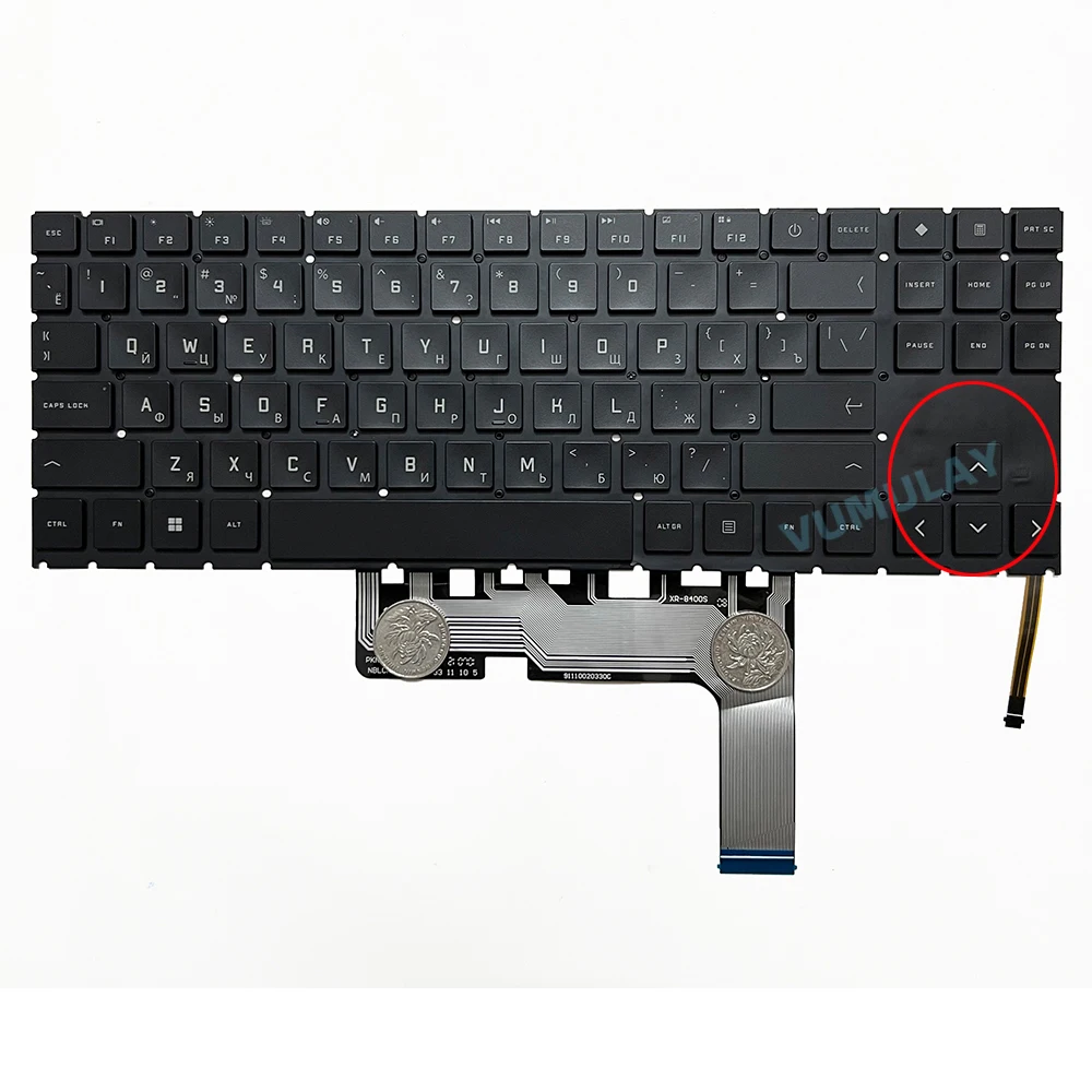 Русская клавиатура с RGB-подсветкой для HP Omen 15-EN 15-EN0010CA 15-EN0023DX 15-EN0036NR 15-EN1013DX 15-EK