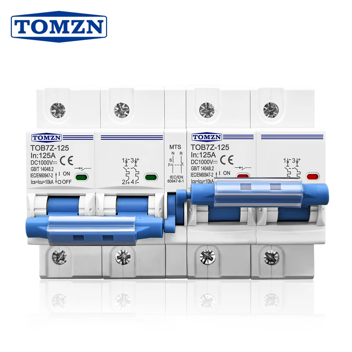 Автоматический выключатель TOMZN 125A 2P plus DC MTS Dual power MCB для системы PV +