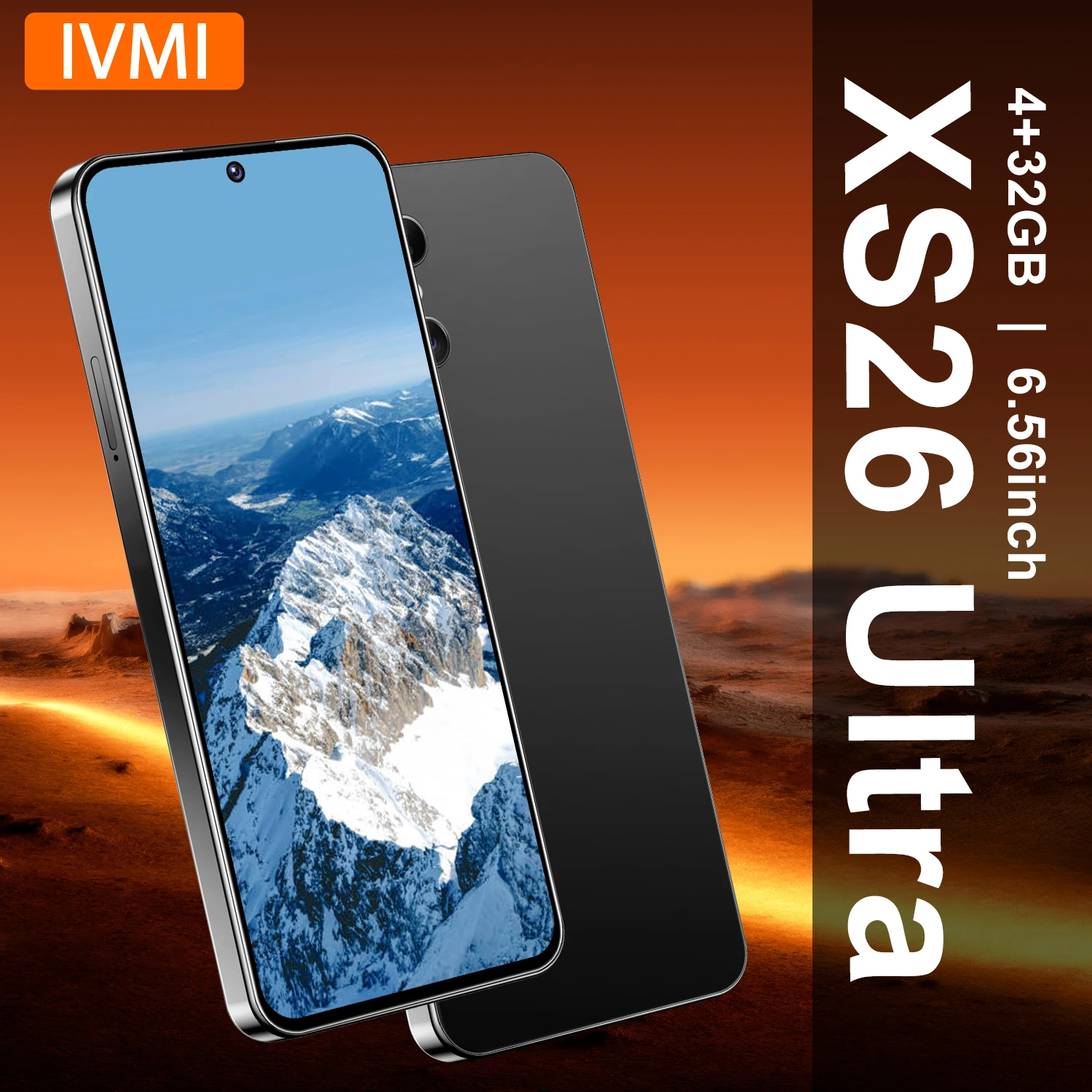 Фото Смартфон IVMI XS26 Ultra на Android 12, экран 6.56 дюймов, 4+32 ГБ, 8+16 МП, 4000 мАч, с поддержкой Google Play Store, Face ID, мобильный телефон. №1