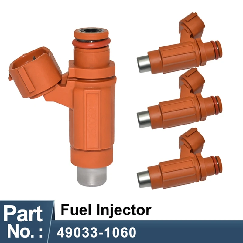 4PCS Fuel Injector Nozzle 49033-1060 For Kawasaki Brute Force 750 Z1000 2003-2012 49033 1060 490331060