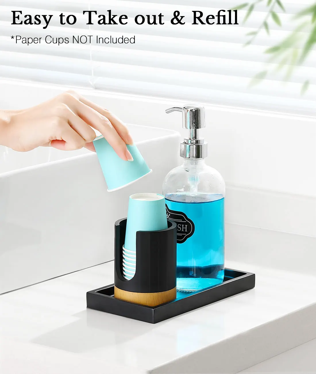 Диспенсер для чашек Luxspire ванной комнаты диспенсер Dixie 3 унции стаканов из смолы